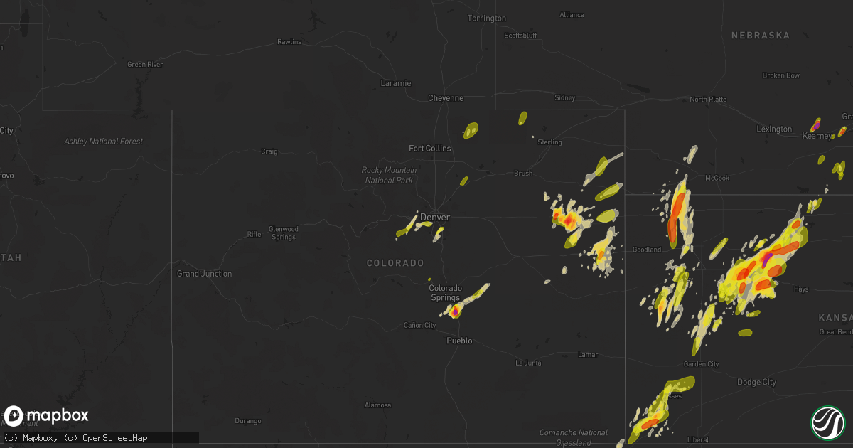 Hail map on May 28, 2018