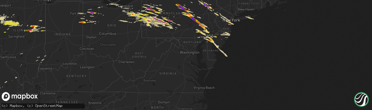 Hail map in Delaware on May 28, 2019