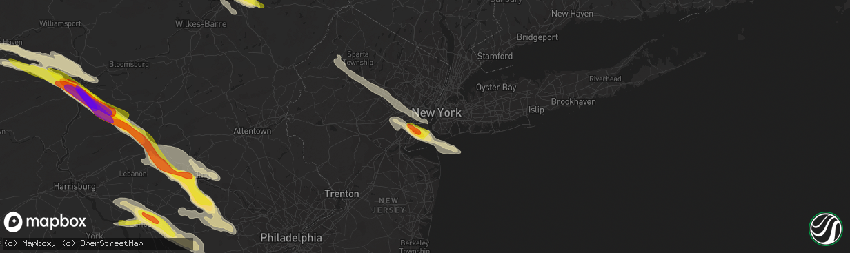 Hail map in Staten Island, NY on May 28, 2019