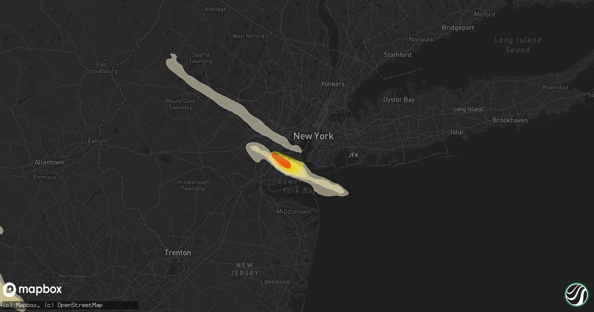 Hail map in Staten Island, NY on May 28, 2019