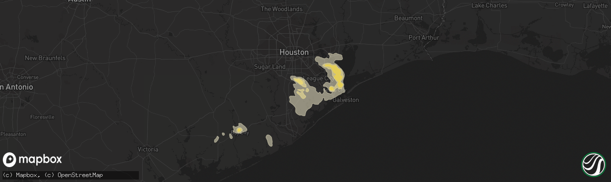 Hail map in Alvin, TX on May 28, 2020