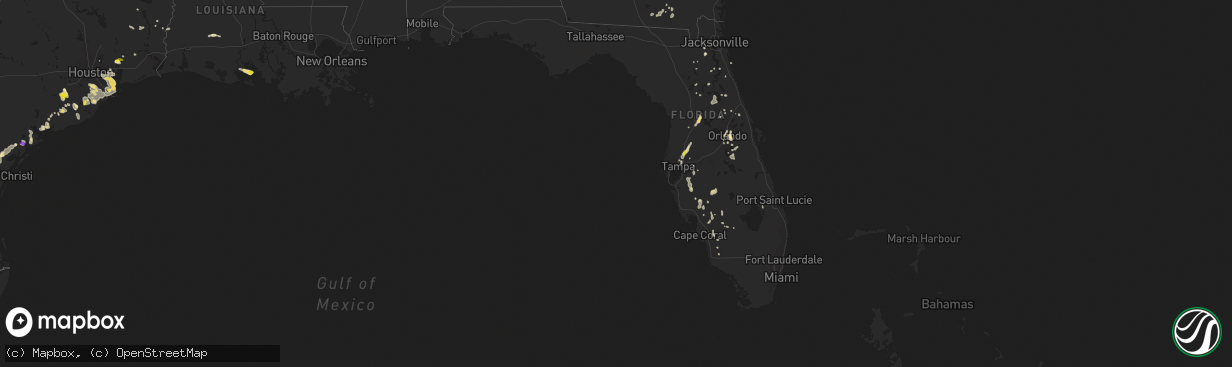 Hail map in Florida on May 28, 2020