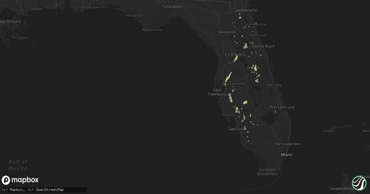 Hail map in Florida on May 28, 2020