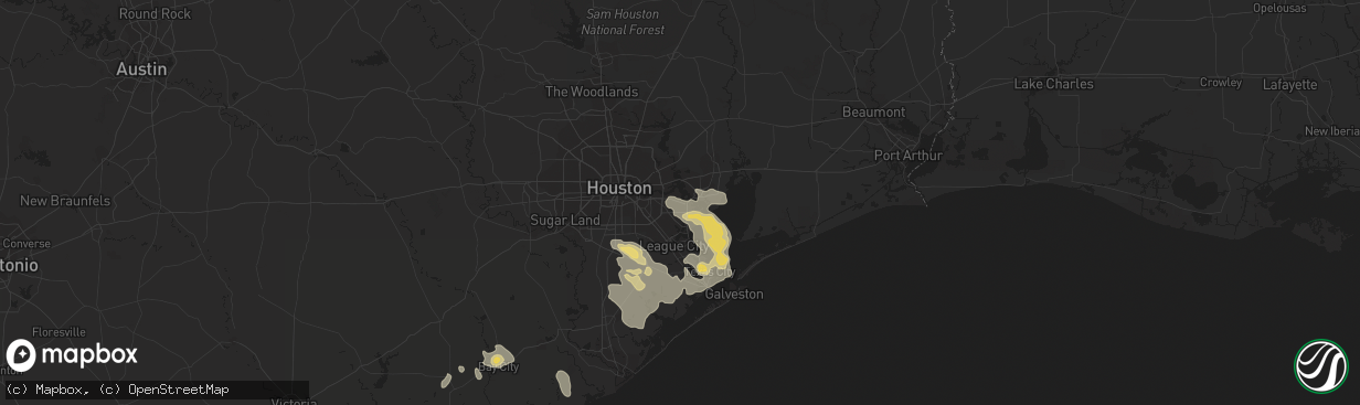 Hail map in La Porte, TX on May 28, 2020