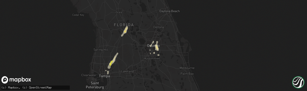 Hail map in Orlando, FL on May 28, 2020