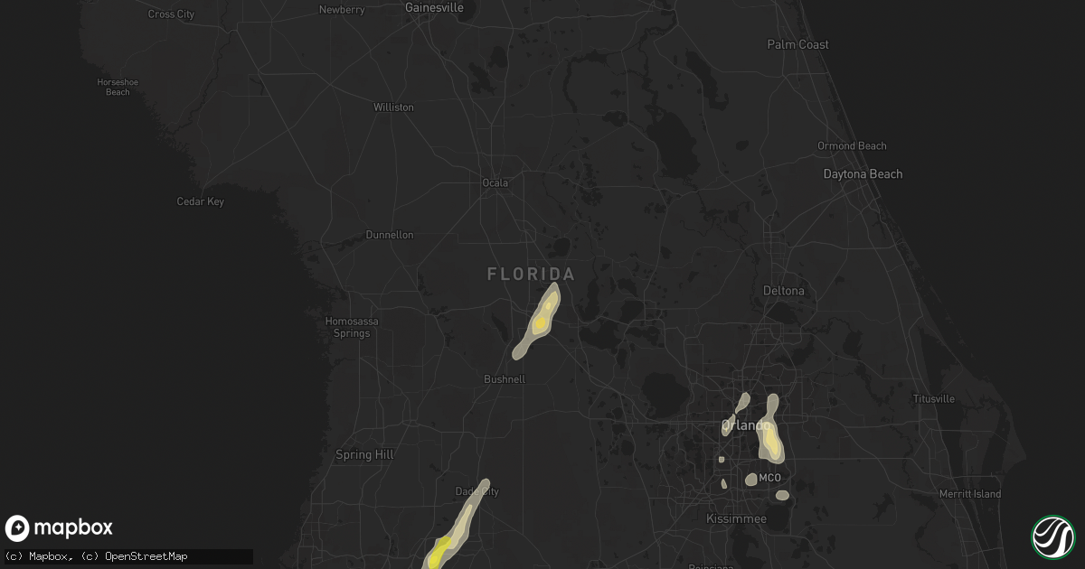 Hail map in The Villages, FL on May 28, 2020