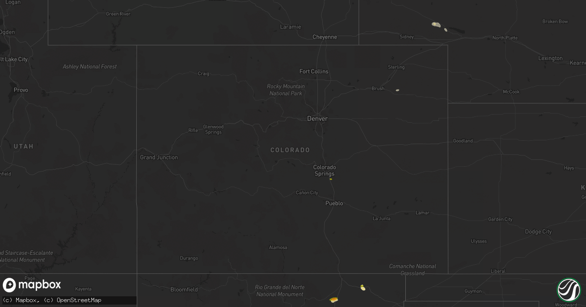Hail map in Colorado on May 28, 2021