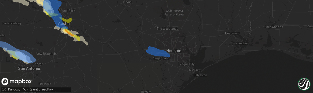 Hail map in Katy, TX on May 28, 2021