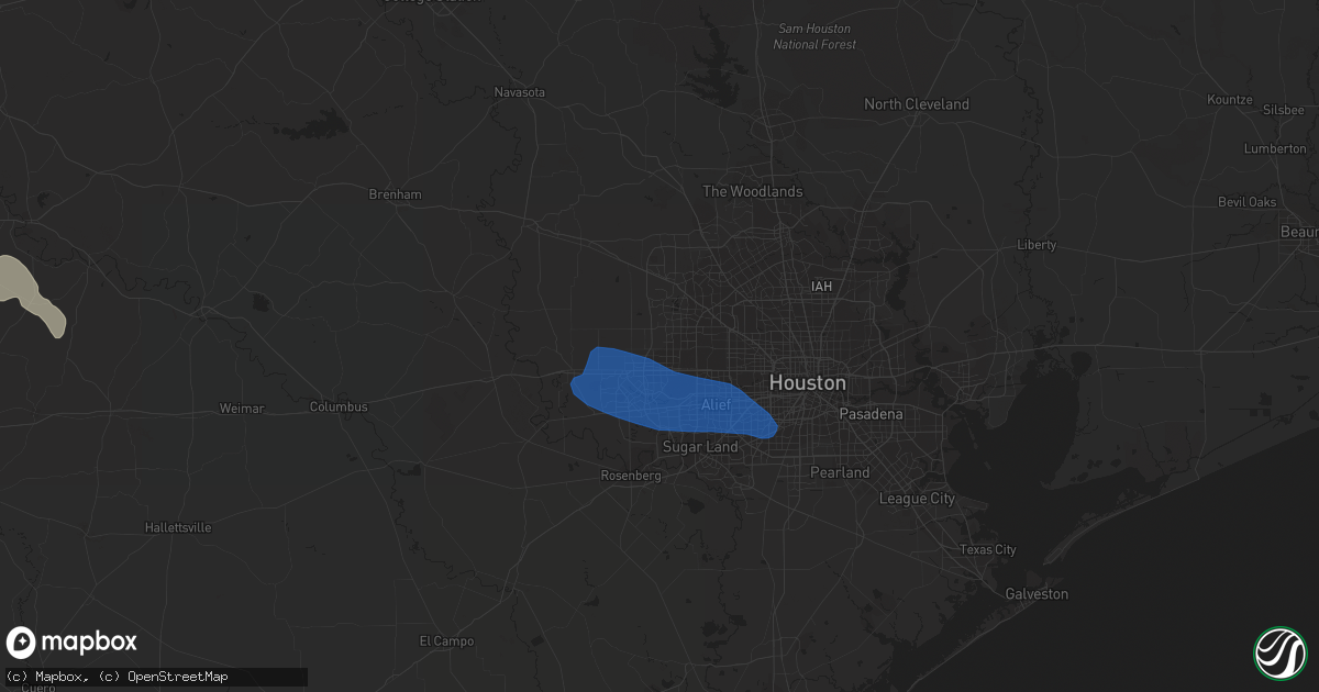 Hail map in Katy, TX on May 28, 2021