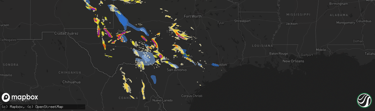 Hail map on May 28, 2021