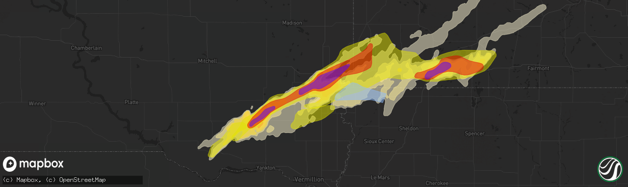 Hail map in Tea, SD on May 28, 2022
