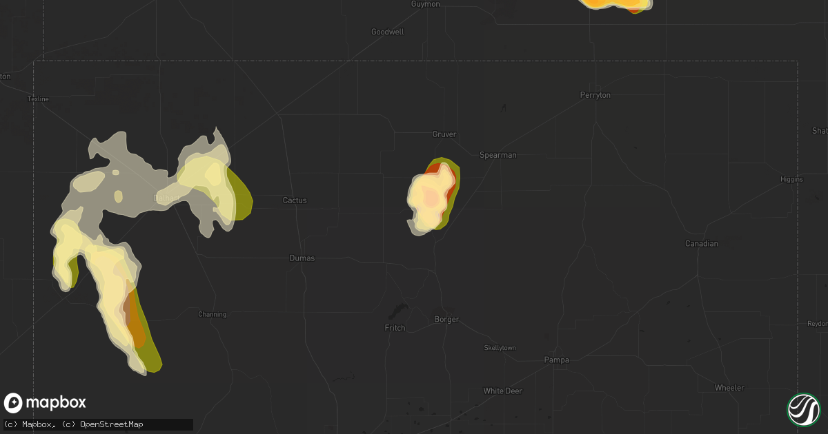 Hail map in Morse, TX on May 28, 2023