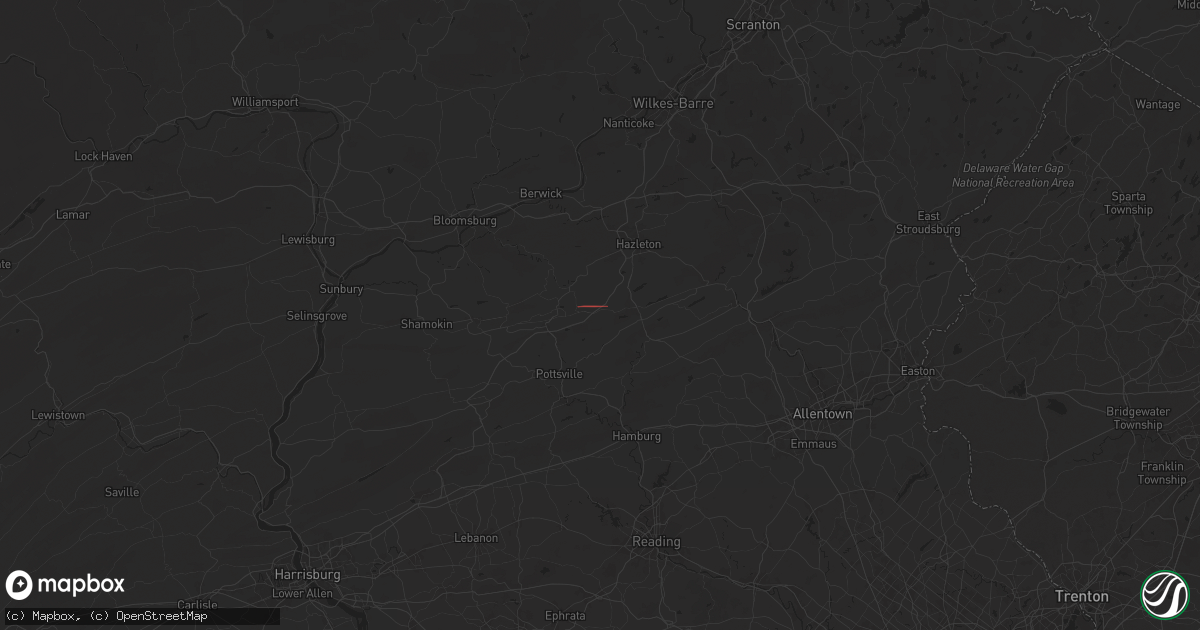 Hail map in Barnesville, PA on May 28, 2024