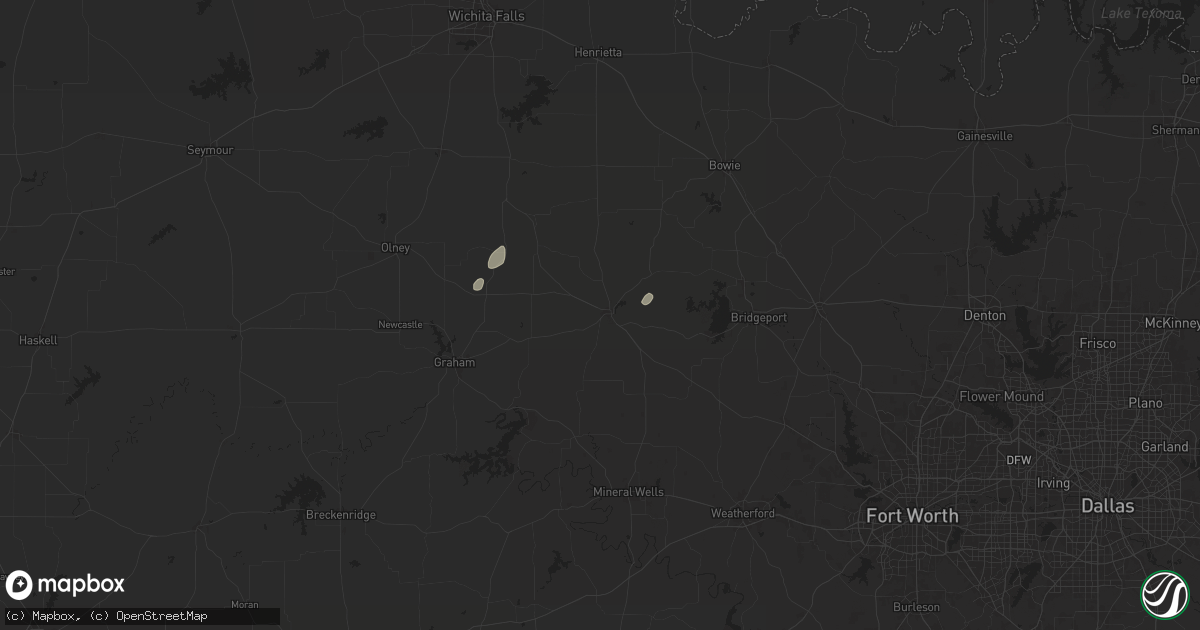 Hail map in Jacksboro, TX on May 28, 2024