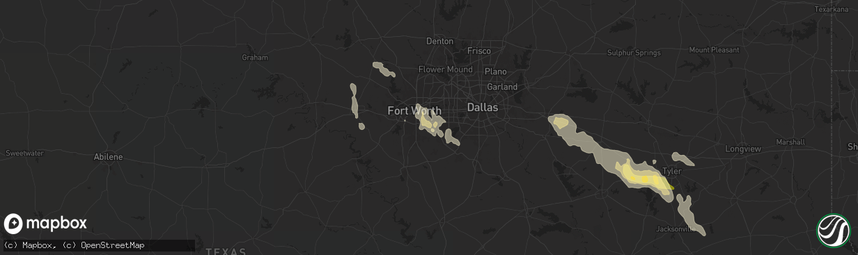 Hail map in Kennedale, TX on May 28, 2024