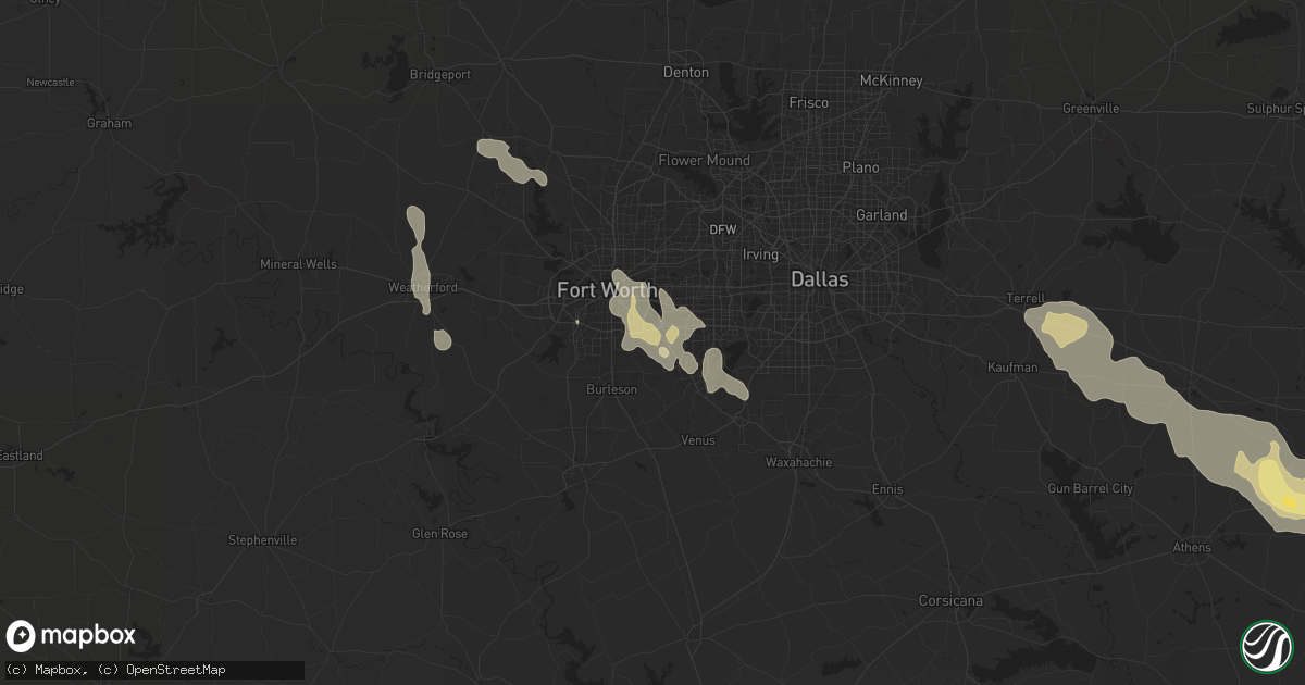 Hail map in Kennedale, TX on May 28, 2024