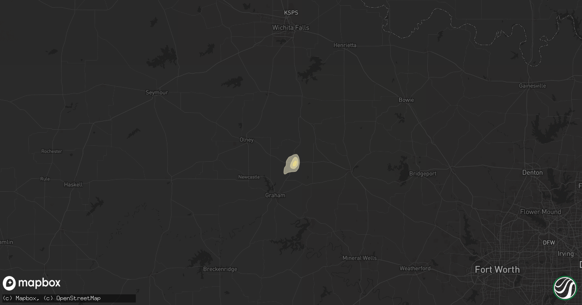 Hail map in Loving, TX on May 28, 2024