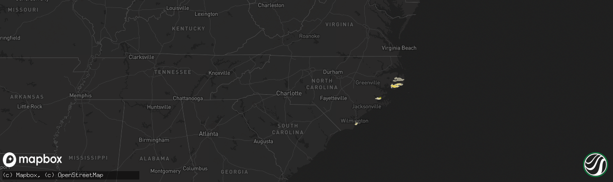 Hail map in North Carolina on May 28, 2024