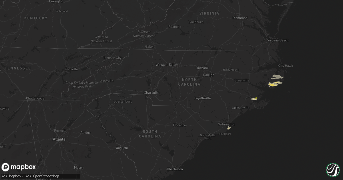 Hail map in North Carolina on May 28, 2024