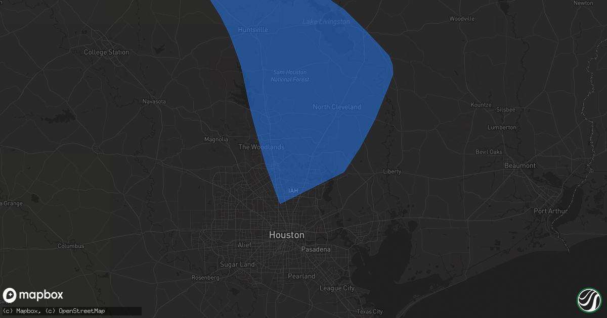 Hail map in Porter, TX on May 28, 2024