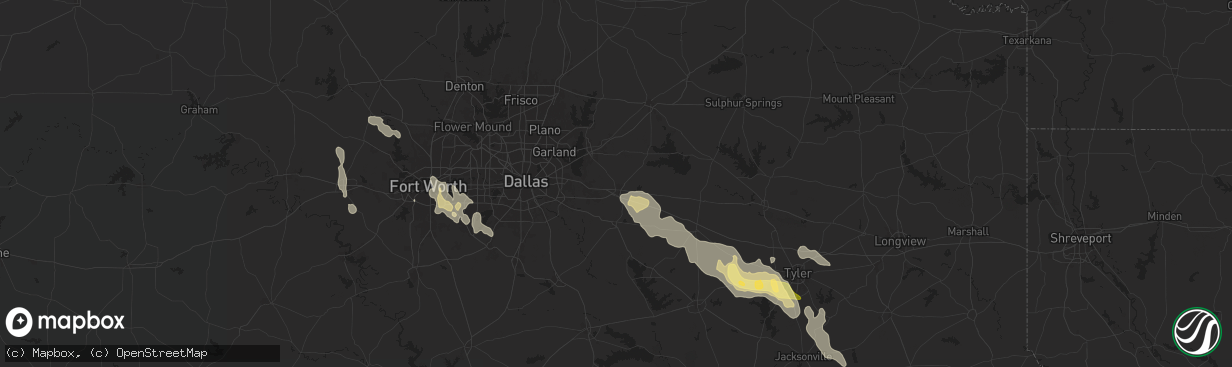 Hail map in Terrell, TX on May 28, 2024