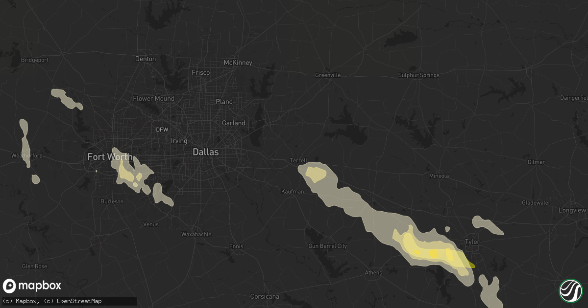 Hail map in Terrell, TX on May 28, 2024