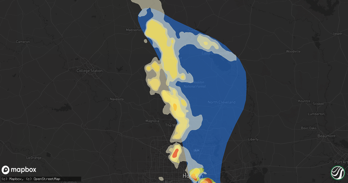 Hail map in Willis, TX on May 28, 2024