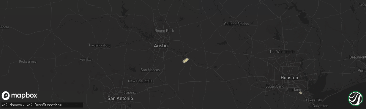 Hail map in Bastrop, TX on May 28, 2025