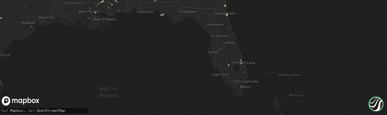 Hail map in Florida on May 28, 2025