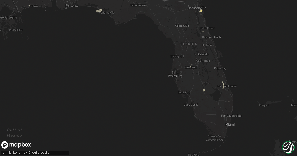 Hail map in Florida on May 28, 2025