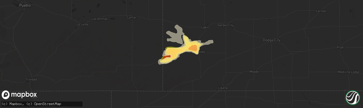 Hail map in Johnson, KS on May 28, 2025