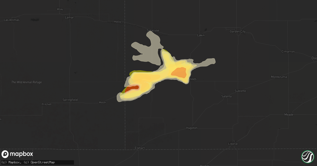 Hail map in Johnson, KS on May 28, 2025
