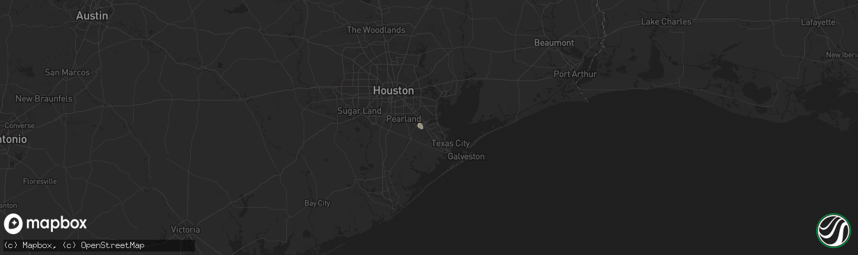 Hail map in League City, TX on May 28, 2025
