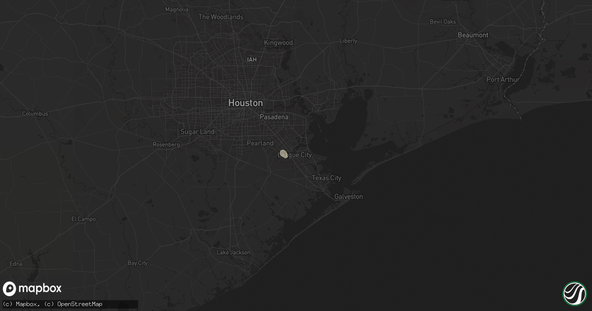 Hail map in League City, TX on May 28, 2025