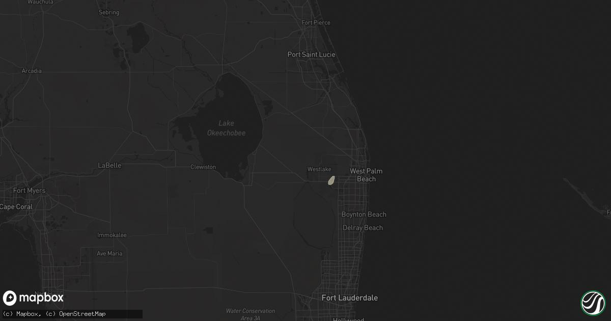 Hail map in Loxahatchee, FL on May 28, 2025