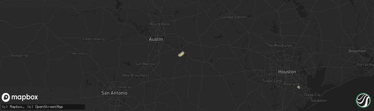 Hail map in Smithville, TX on May 28, 2025