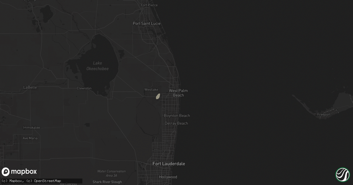 Hail map in West Palm Beach, FL on May 28, 2025