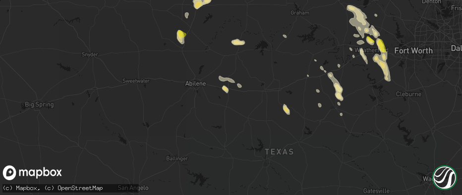 Hail map in Baird, TX on May 28, 2026