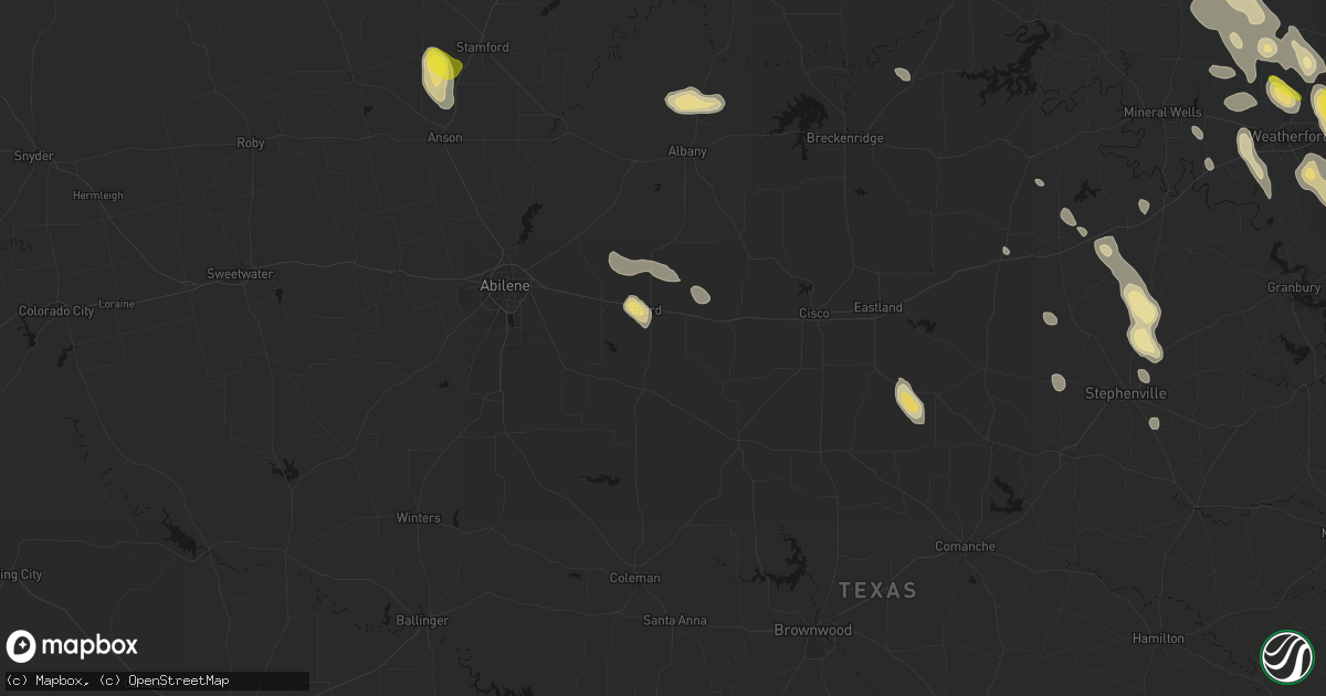 Hail map in Baird, TX on May 28, 2026