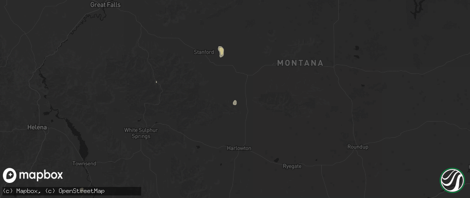 Hail map in Buffalo, MT on May 28, 2026
