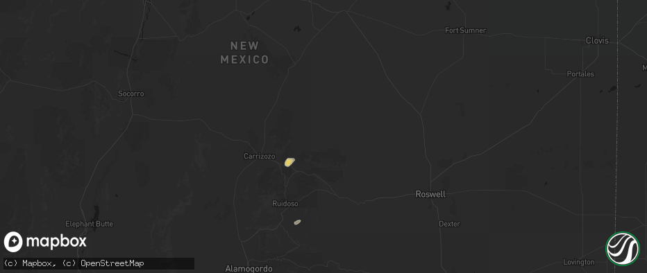 Hail map in Capitan, NM on May 28, 2026