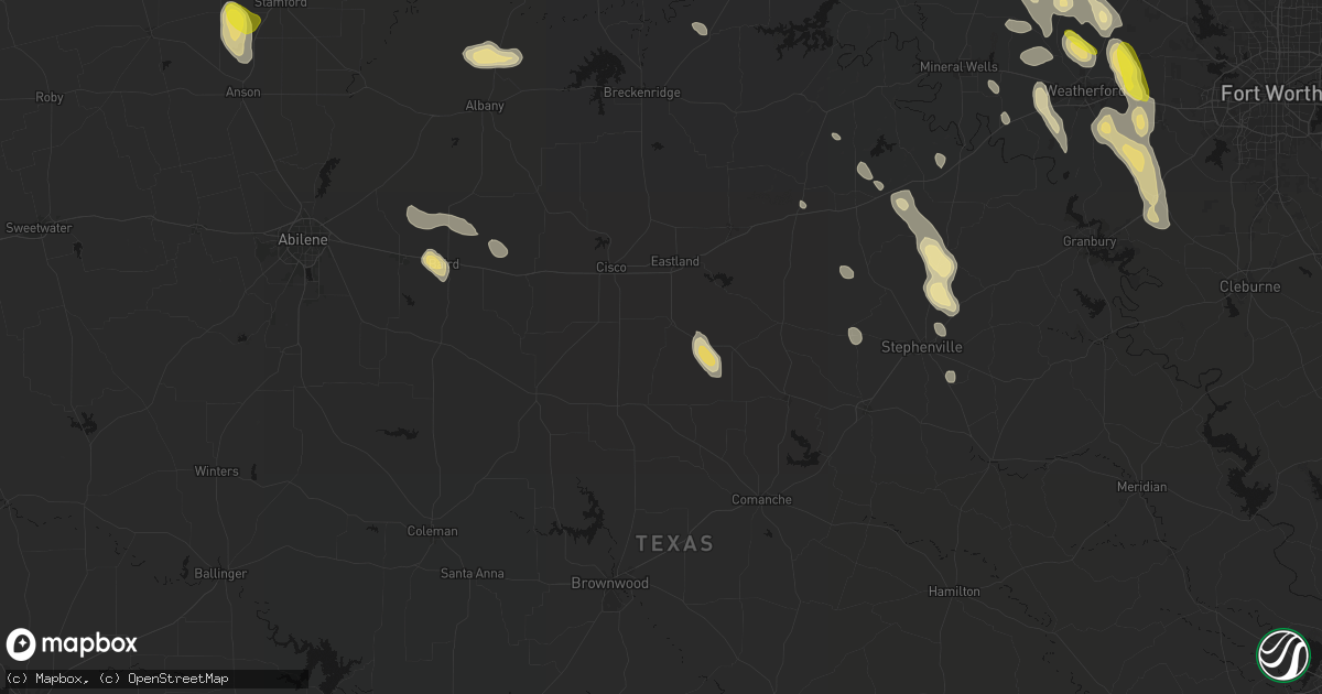 Hail map in Carbon, TX on May 28, 2026