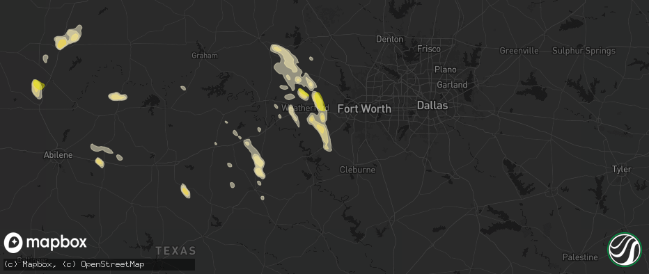 Hail map in Cresson, TX on May 28, 2026