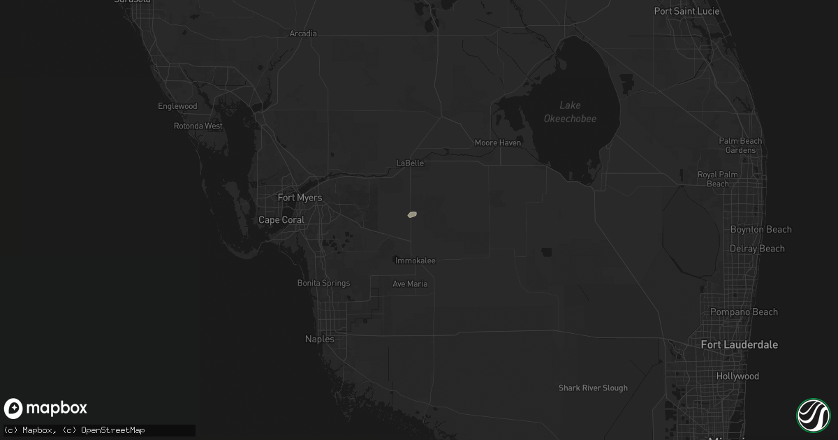 Hail map in Felda, FL on May 28, 2026