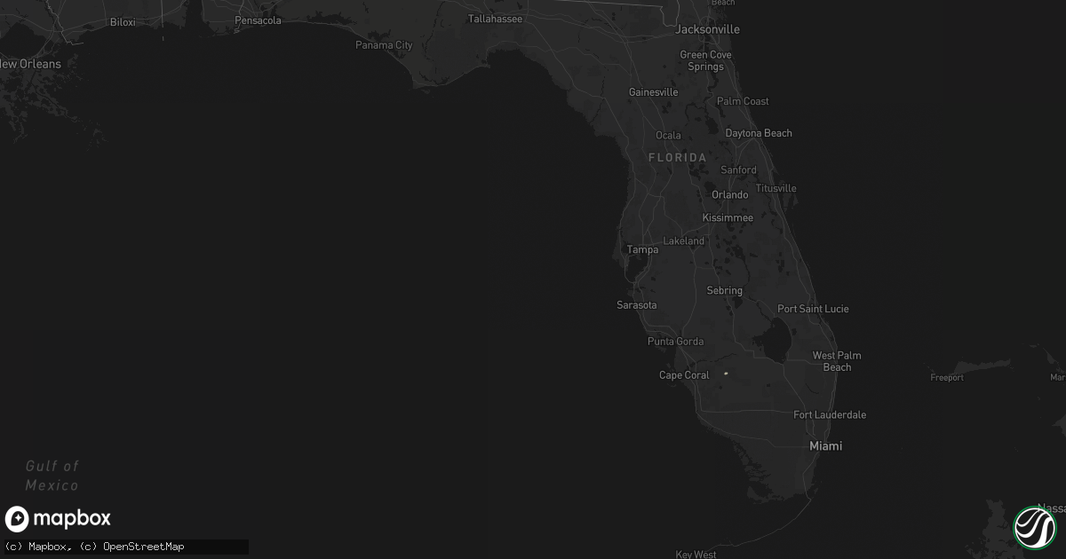 Hail map in Florida on May 28, 2026