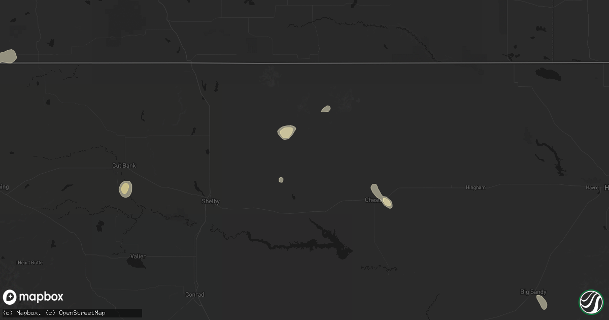 Hail map in Galata, MT on May 28, 2026