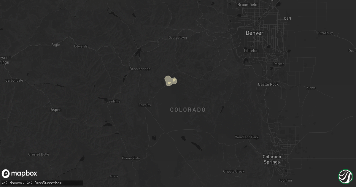 Hail map in Jefferson, CO on May 28, 2026
