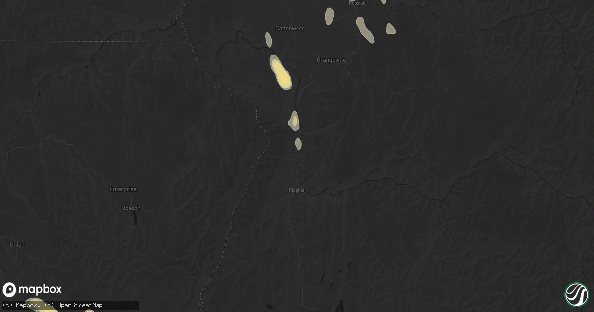 Hail map in Lucile, ID on May 28, 2026
