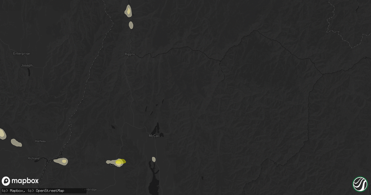 Hail map in Mccall, ID on May 28, 2026