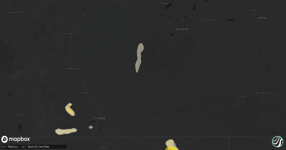 Hail map in Model, CO on May 28, 2026